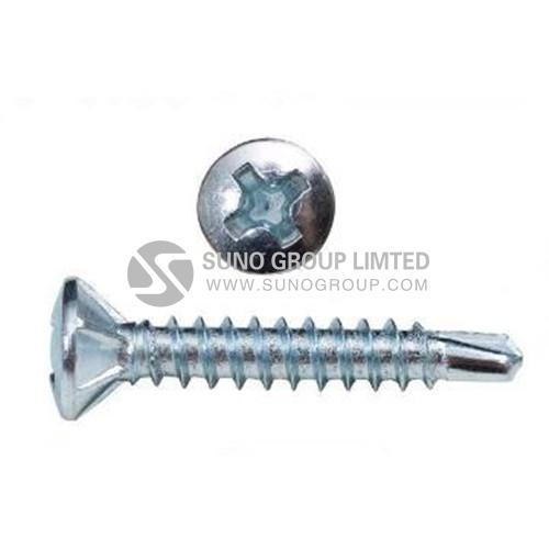 DIN7504R Raised Countersunk Head Drilling Screws with Cross Recessed